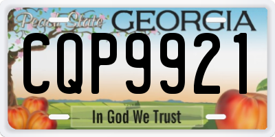GA license plate CQP9921
