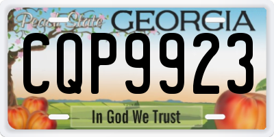 GA license plate CQP9923