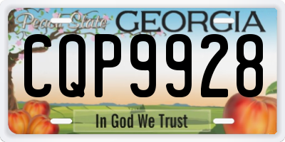 GA license plate CQP9928