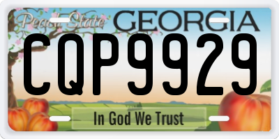GA license plate CQP9929