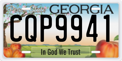 GA license plate CQP9941