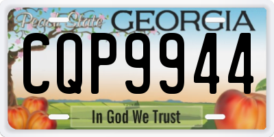 GA license plate CQP9944