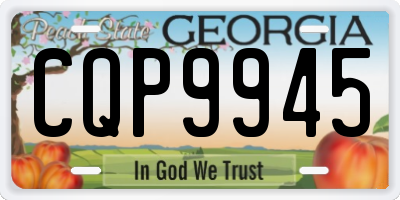 GA license plate CQP9945