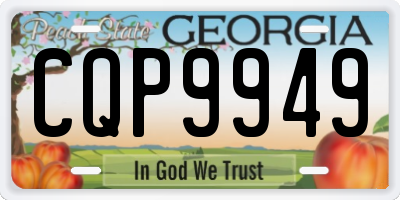 GA license plate CQP9949