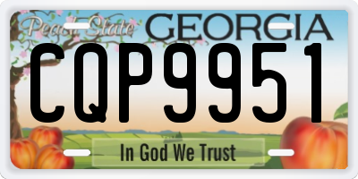 GA license plate CQP9951