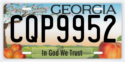 GA license plate CQP9952