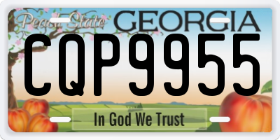 GA license plate CQP9955