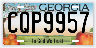 GA license plate CQP9957
