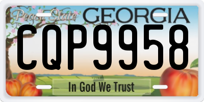 GA license plate CQP9958