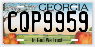 GA license plate CQP9959