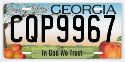 GA license plate CQP9967