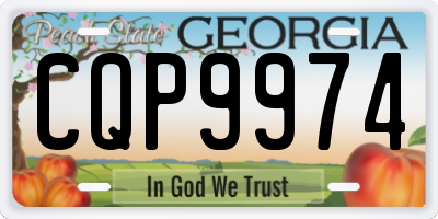 GA license plate CQP9974