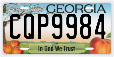GA license plate CQP9984