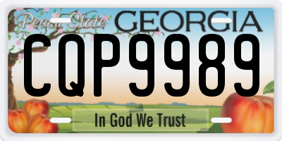 GA license plate CQP9989