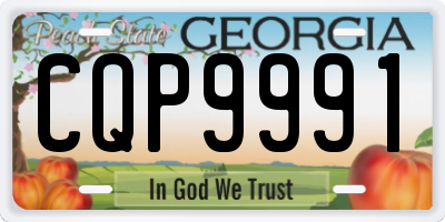 GA license plate CQP9991