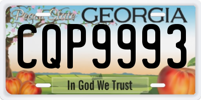 GA license plate CQP9993