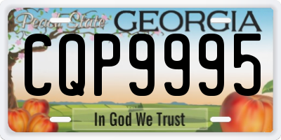 GA license plate CQP9995