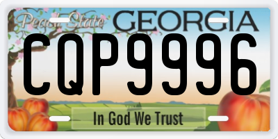 GA license plate CQP9996