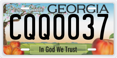 GA license plate CQQ0037