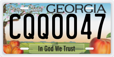 GA license plate CQQ0047