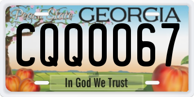 GA license plate CQQ0067