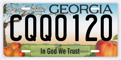 GA license plate CQQ0120