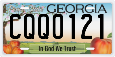 GA license plate CQQ0121