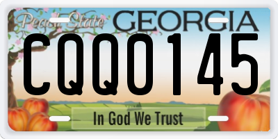 GA license plate CQQ0145