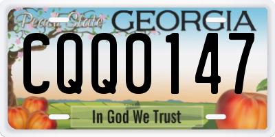 GA license plate CQQ0147