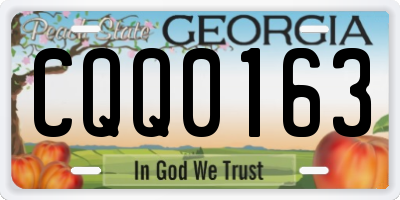 GA license plate CQQ0163