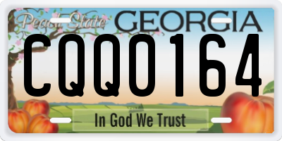 GA license plate CQQ0164