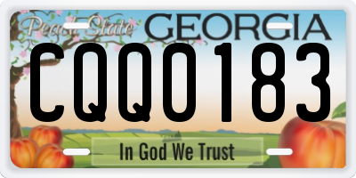 GA license plate CQQ0183