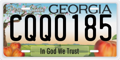 GA license plate CQQ0185