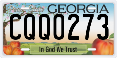 GA license plate CQQ0273