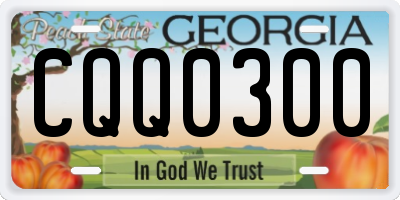 GA license plate CQQ0300