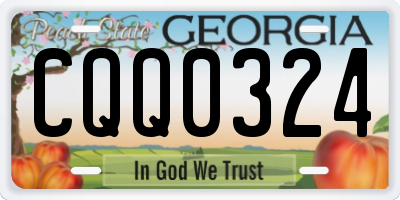 GA license plate CQQ0324