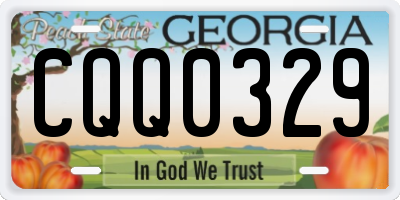 GA license plate CQQ0329
