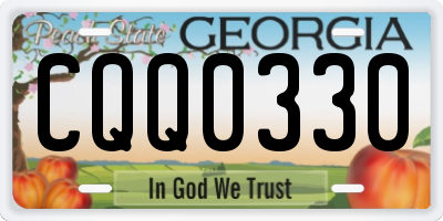 GA license plate CQQ0330