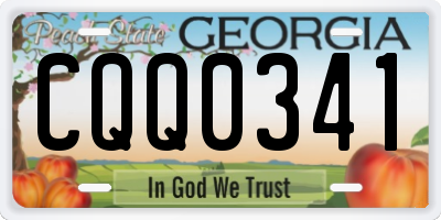 GA license plate CQQ0341