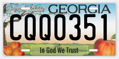 GA license plate CQQ0351