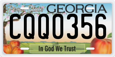 GA license plate CQQ0356