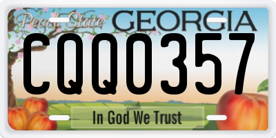 GA license plate CQQ0357