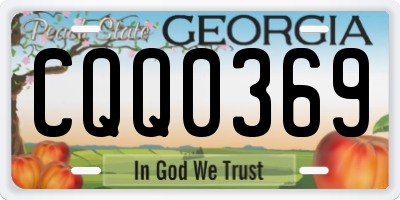 GA license plate CQQ0369