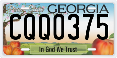 GA license plate CQQ0375