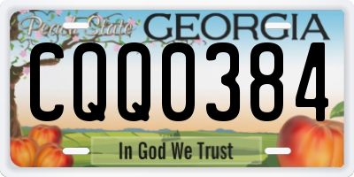 GA license plate CQQ0384