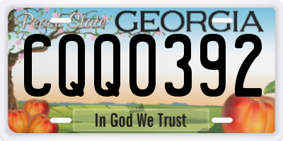 GA license plate CQQ0392