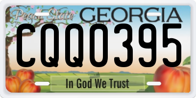 GA license plate CQQ0395