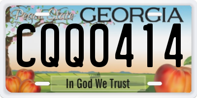 GA license plate CQQ0414