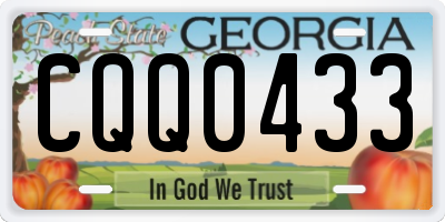 GA license plate CQQ0433