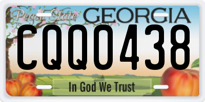 GA license plate CQQ0438
